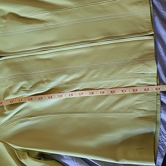 Jones New York Lime Green Leather Jacket - Picture 8 of 8